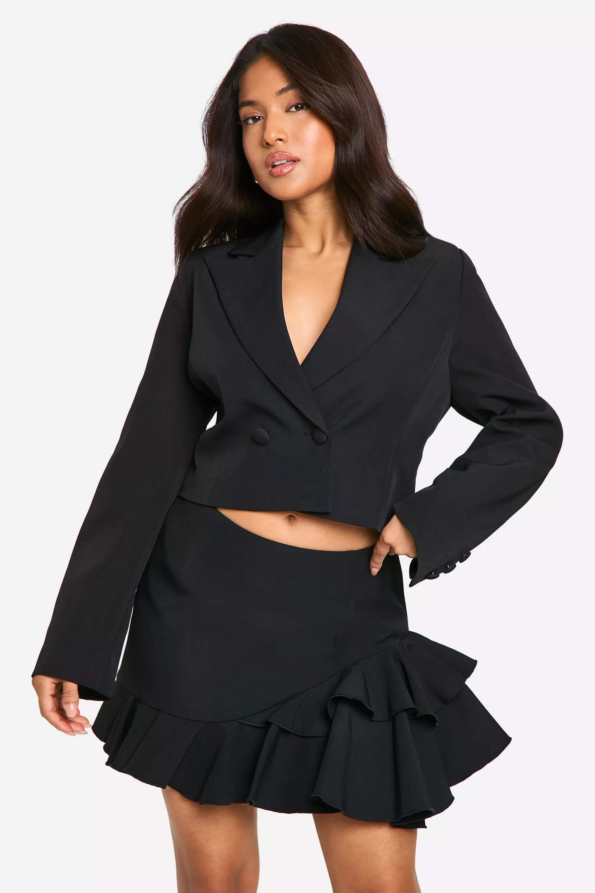 Cropped blazer petite hotsell