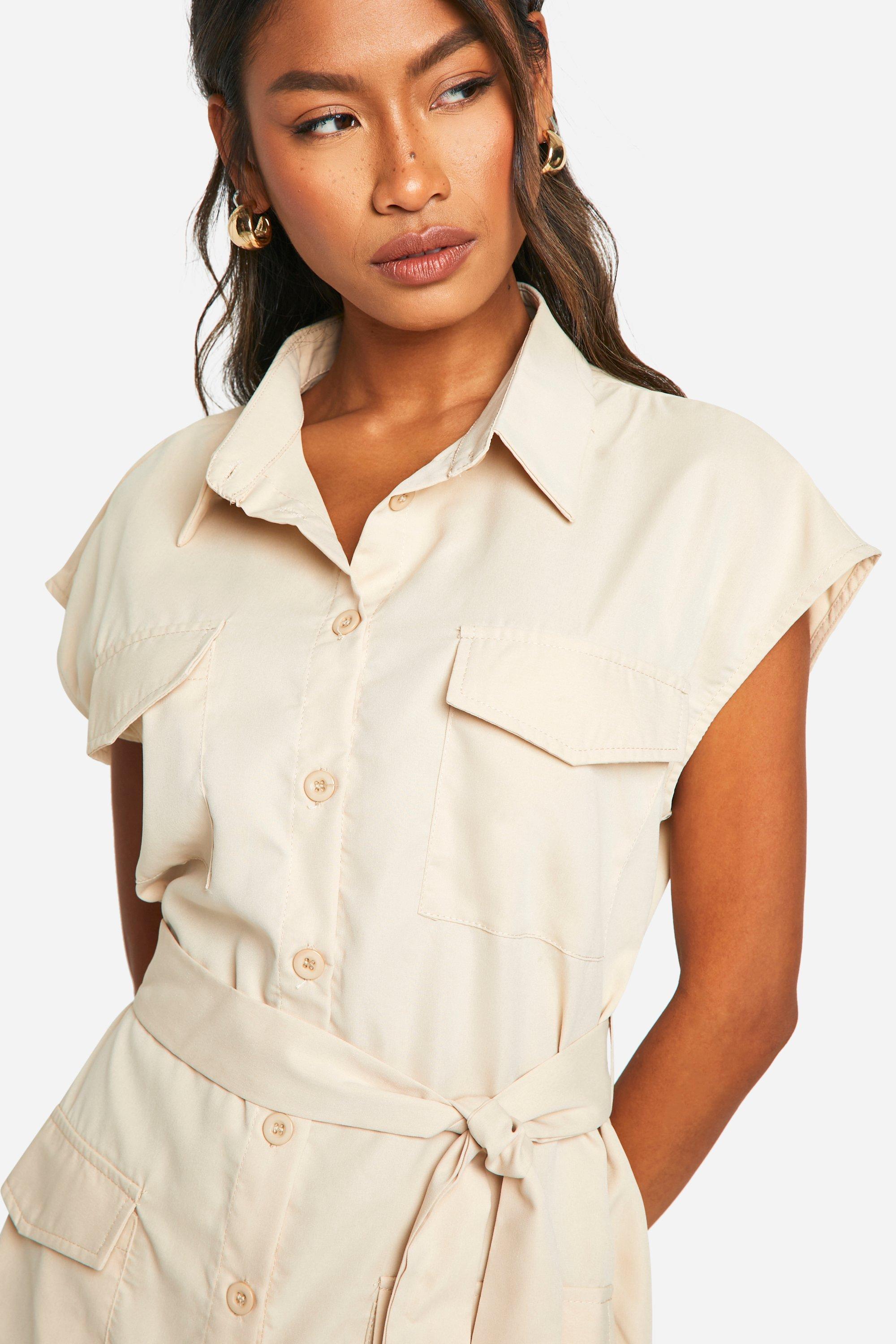 Mouwloze Utility Blouse Jurk