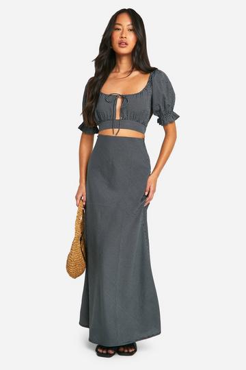 Maxi Rok Met Stippen black