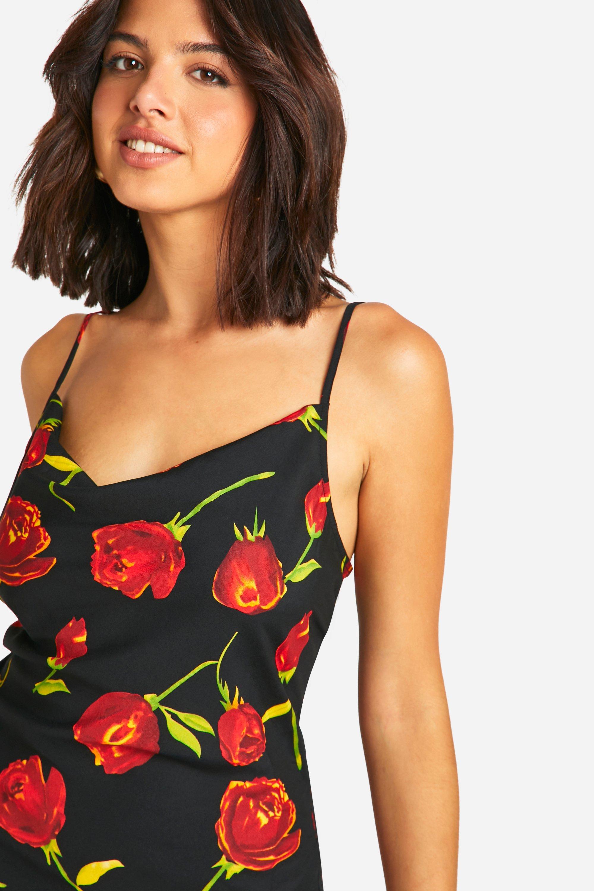 Boohoo rose dress best sale