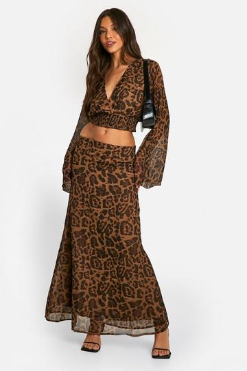 Dierenprint Maxi Rok brown