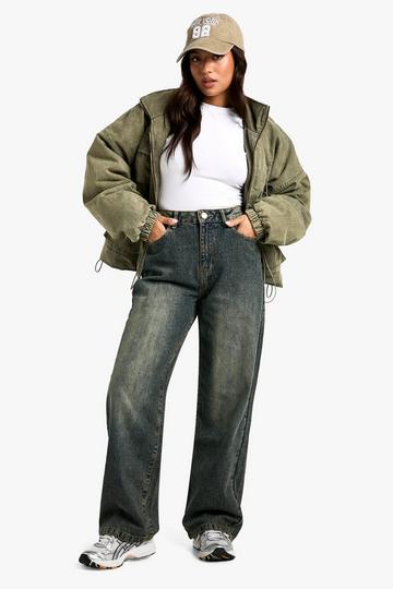 Dark Brown Petite Basics High Waisted Boyfriend Jeans