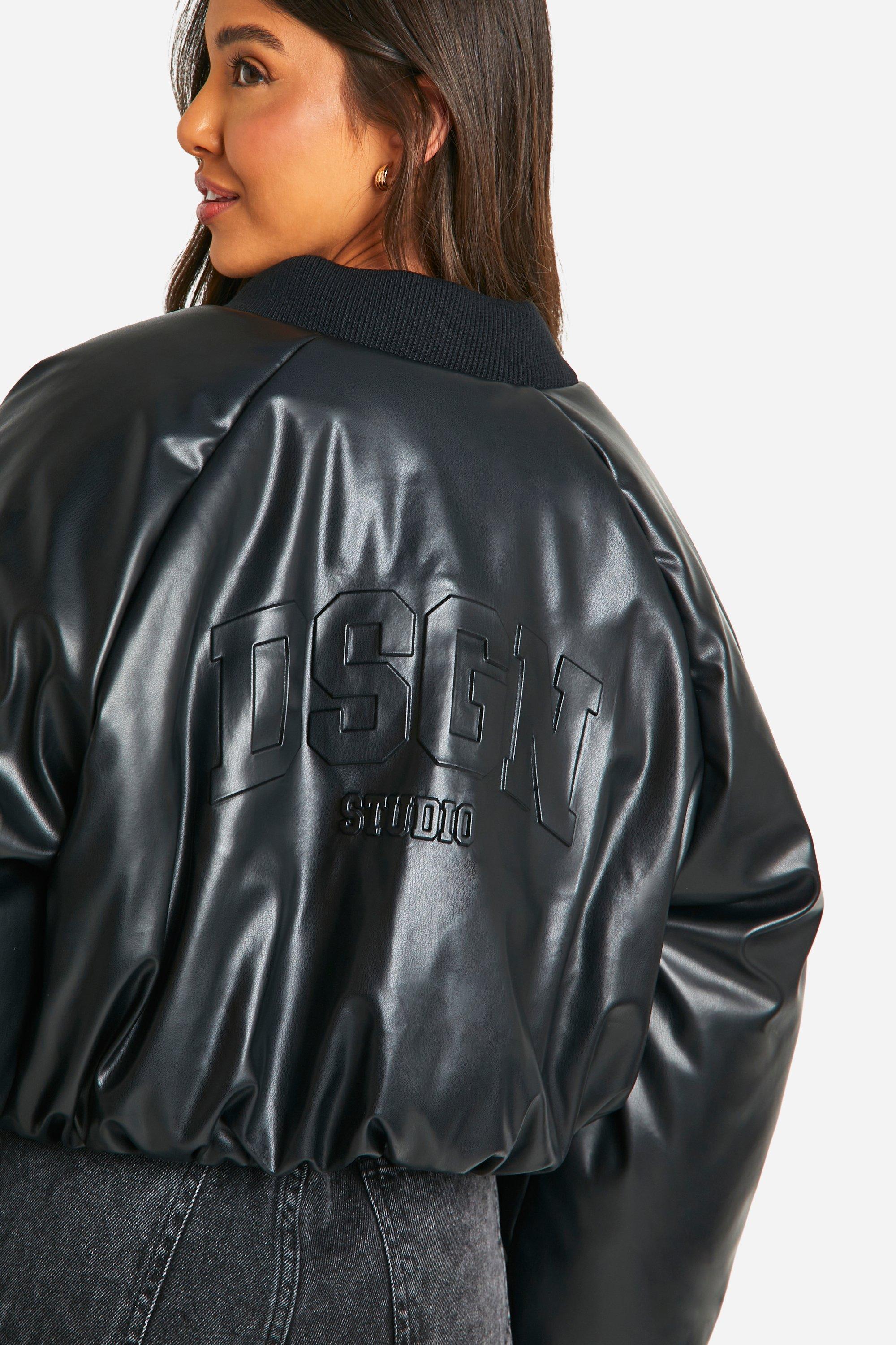 Logo embossed bomber jacket on sale