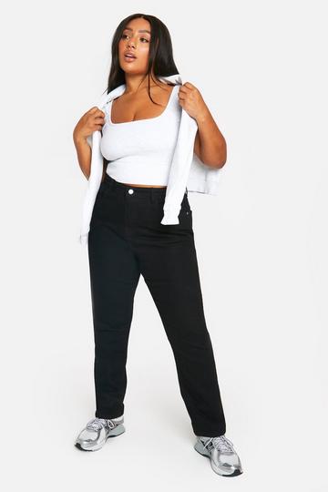 Black Plus Butt Shaper High Rise Skinny Jeans