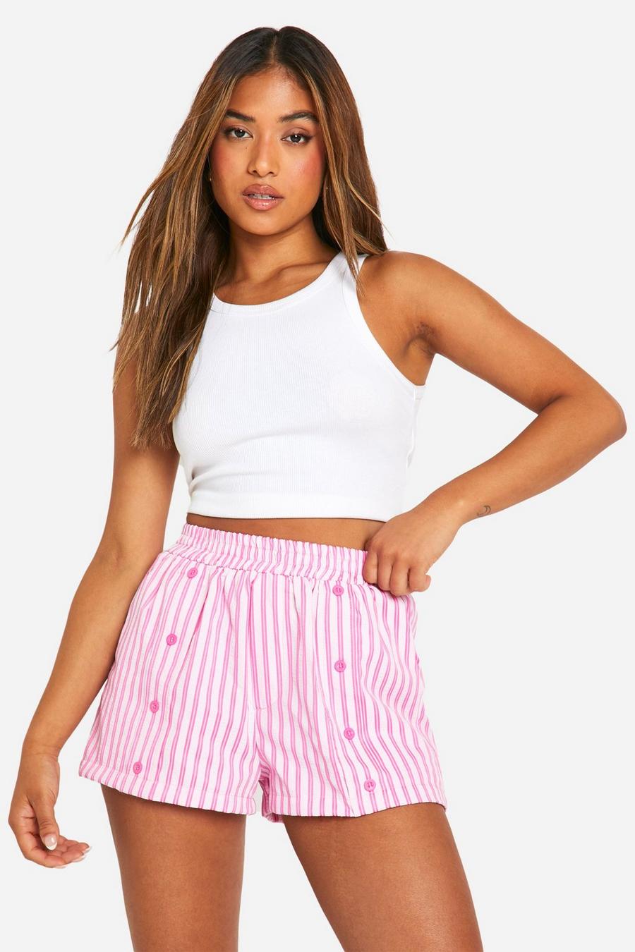Pink Petite Stripe Boxer Short
