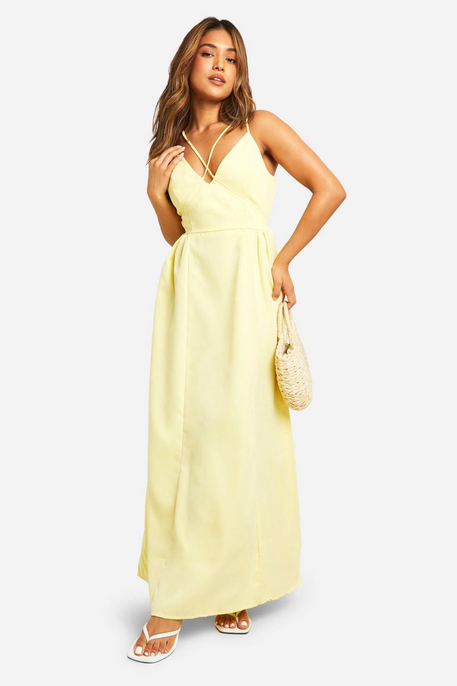 Lemon Petite Double Strap Maxi Dress image number 1