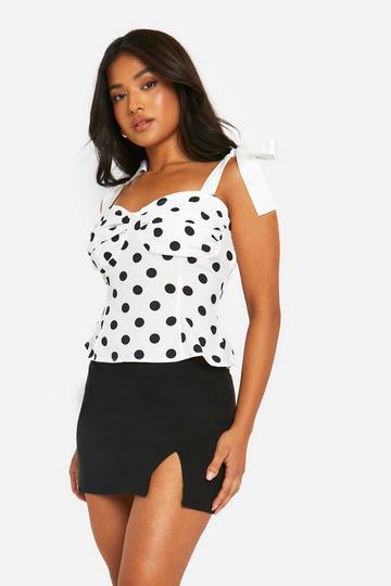 Petite Polka Dot Tie Cami mono