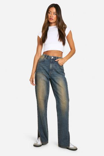 Tall - Jean droit basique fendu vintage wash