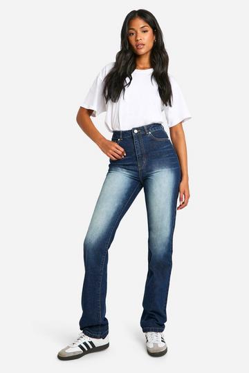 Tall Basics High Waisted Straight Leg Jeans washed indigo