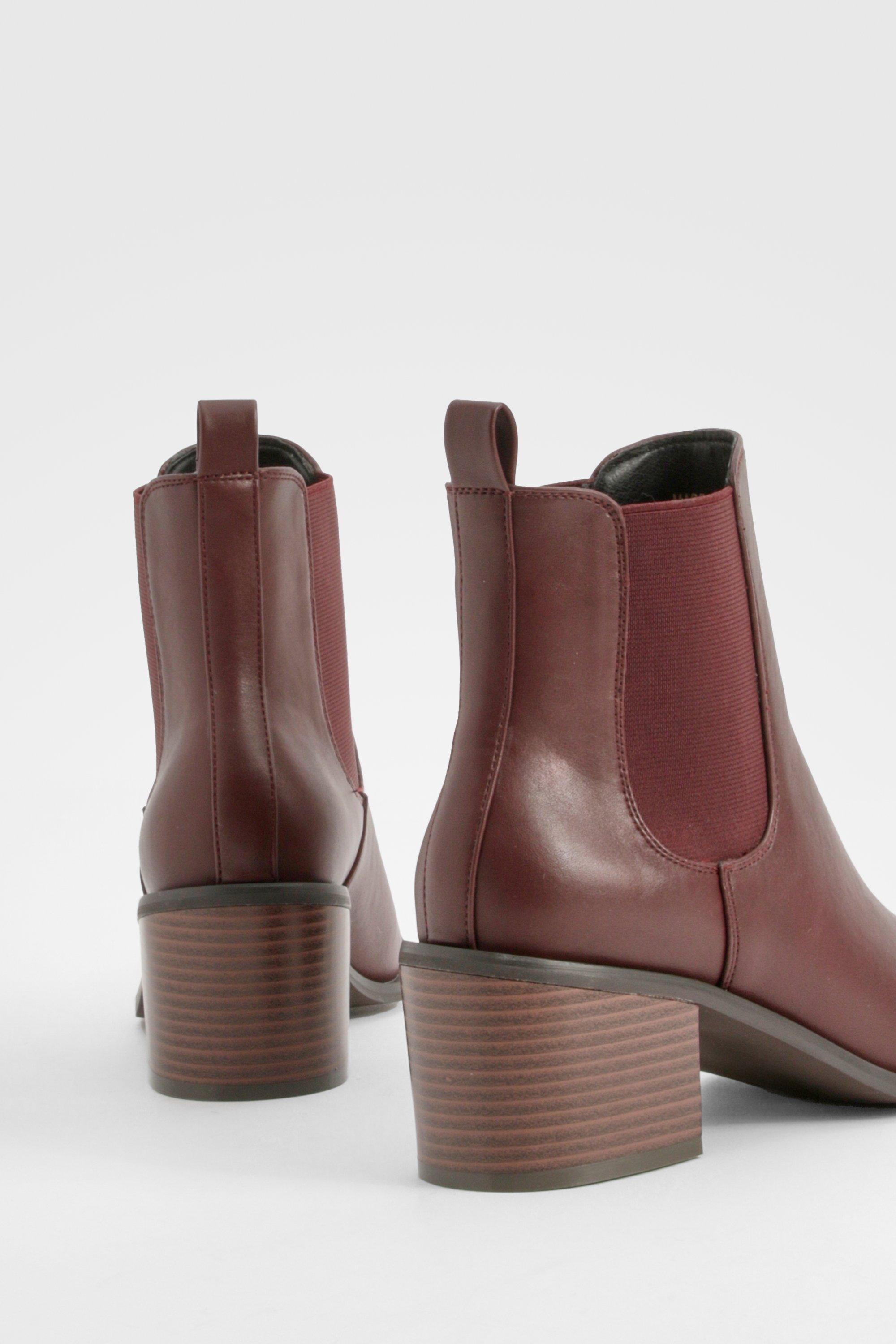 Bottines talon bois sale