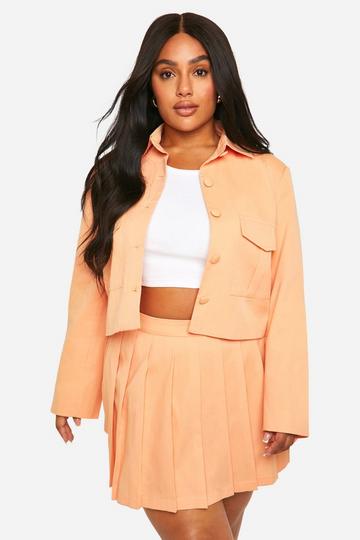 Plus Tailored Bomber Jacket peach