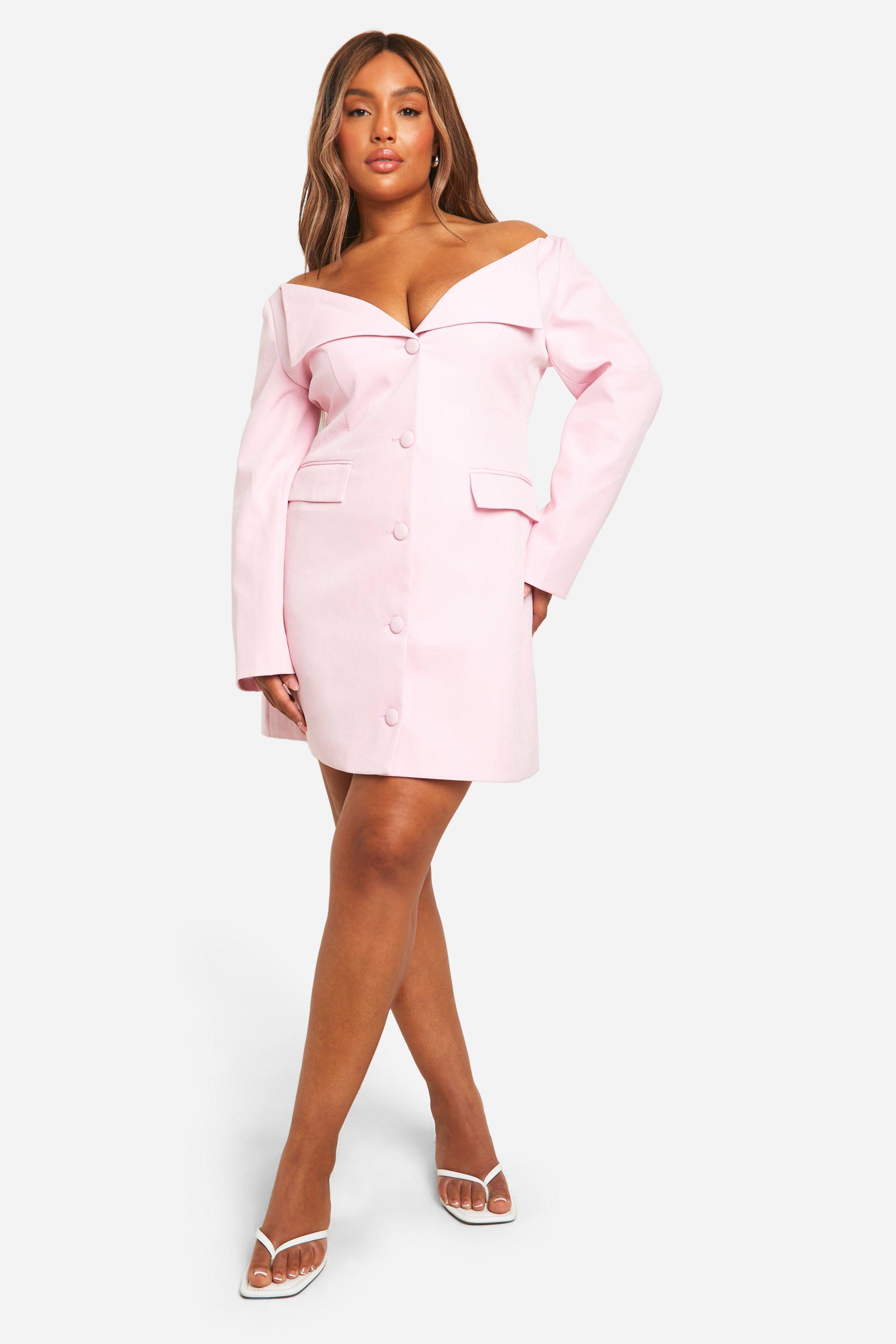 Boohoo plus blazer dress hotsell