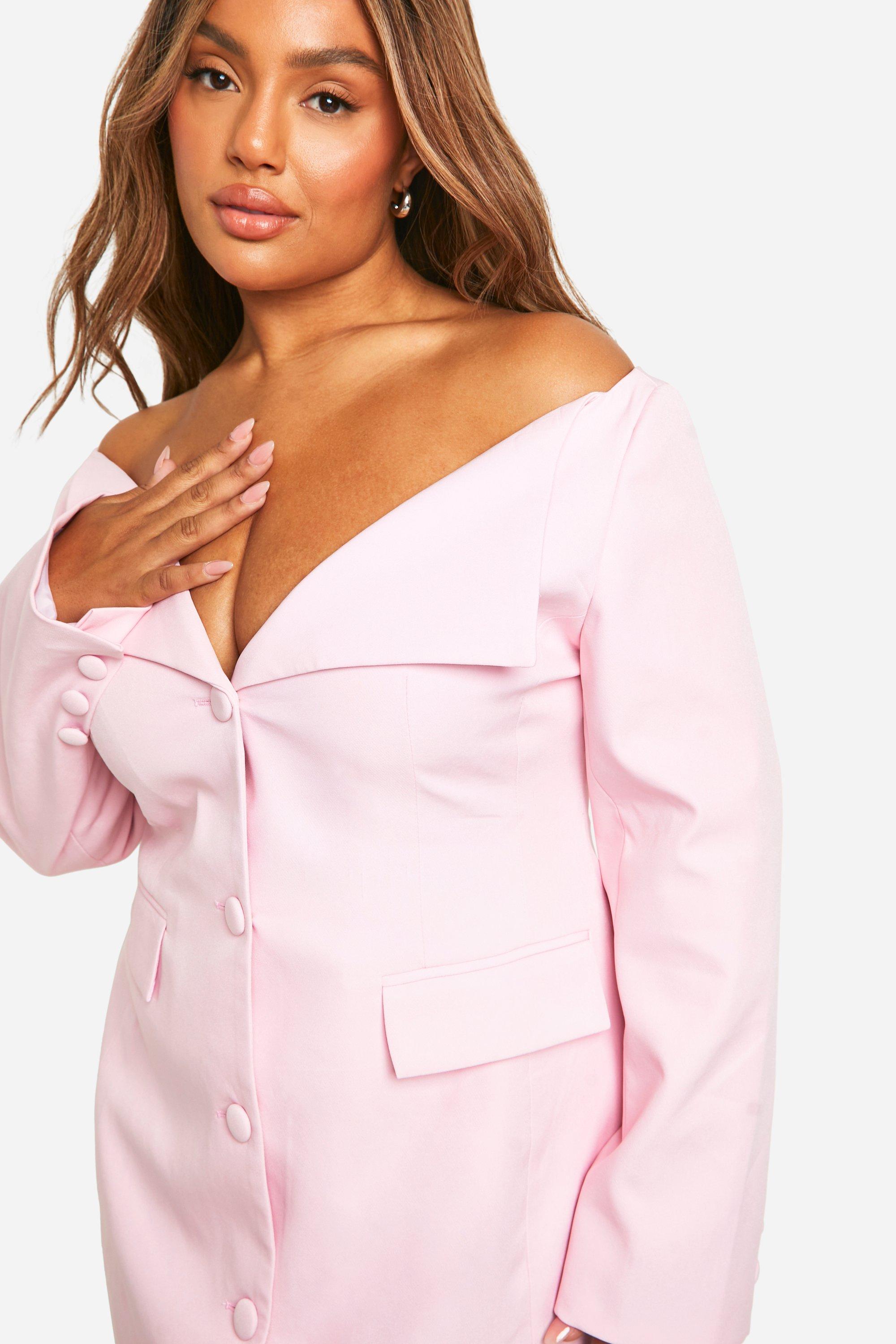 Plus Bardot Blazer Dress boohoo NZ