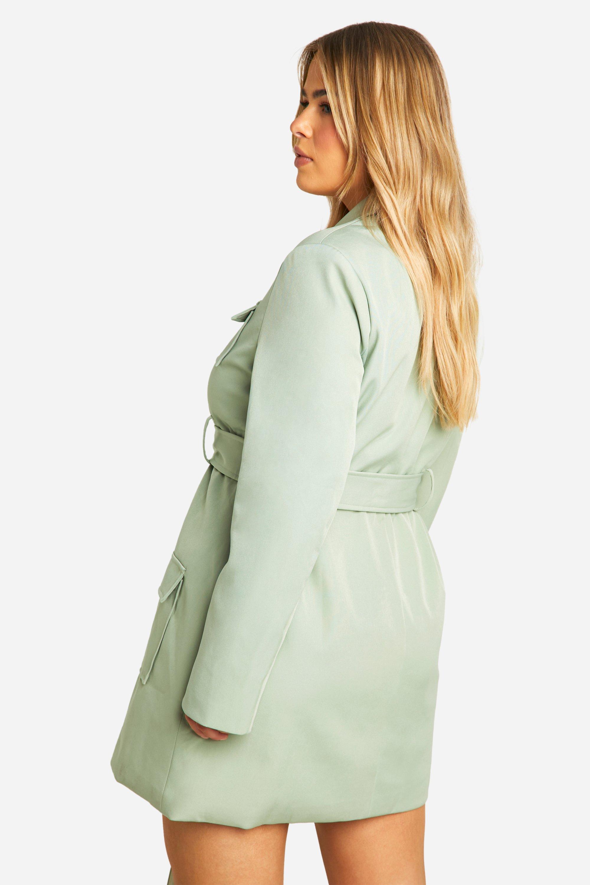 Boohoo blazer dress plus size hotsell