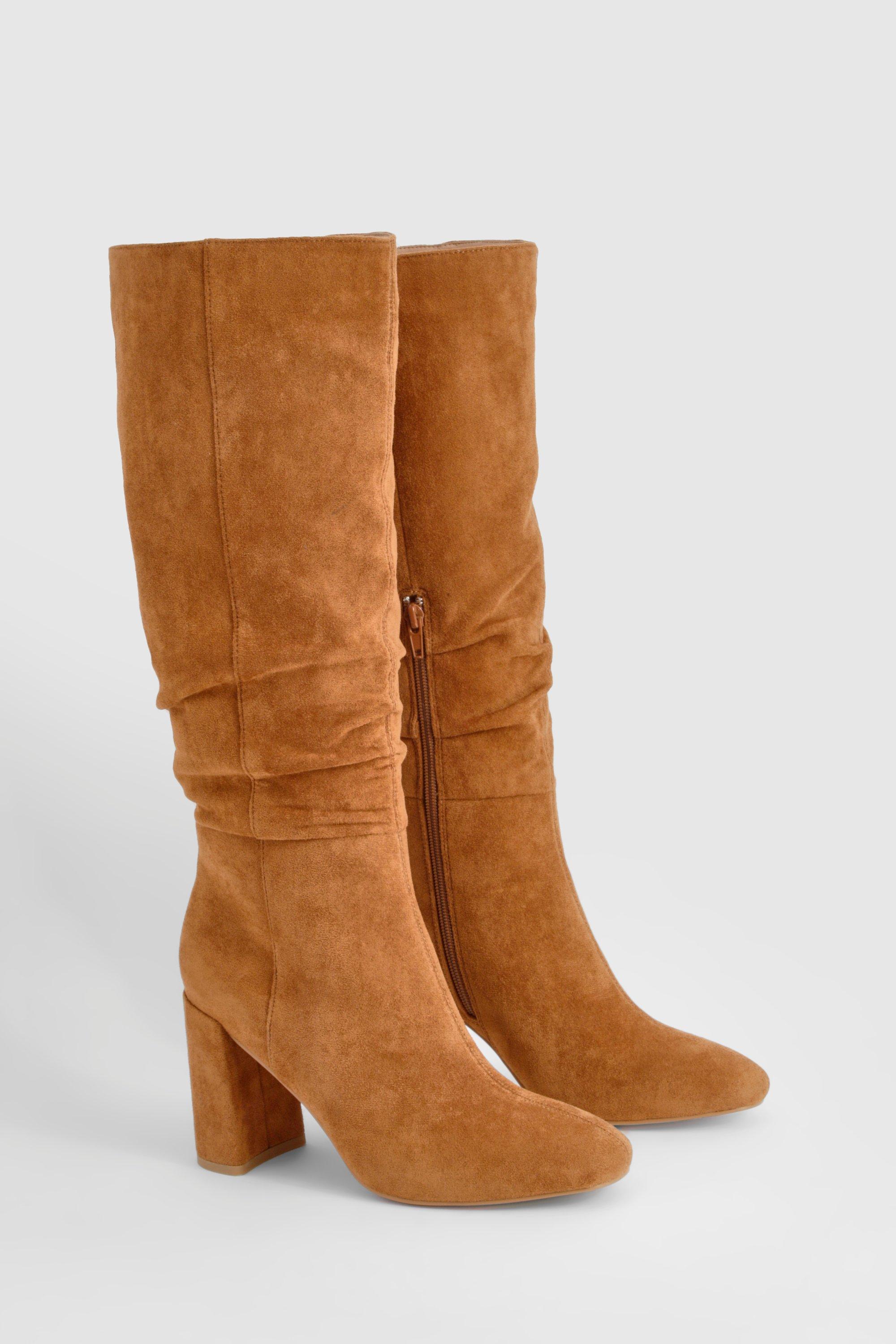 Boohoo tan boots best sale