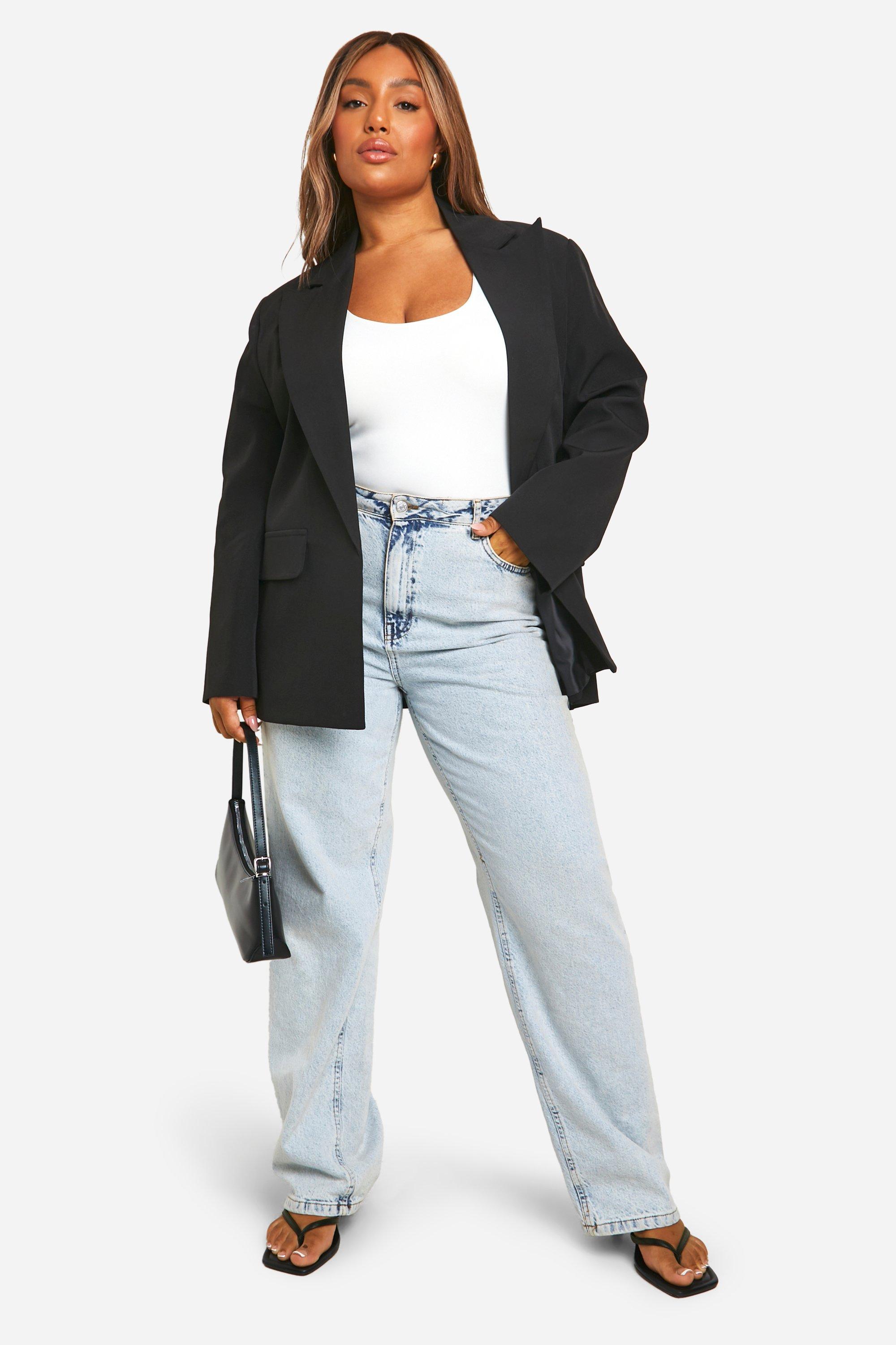 Boohoo longline blazer hotsell