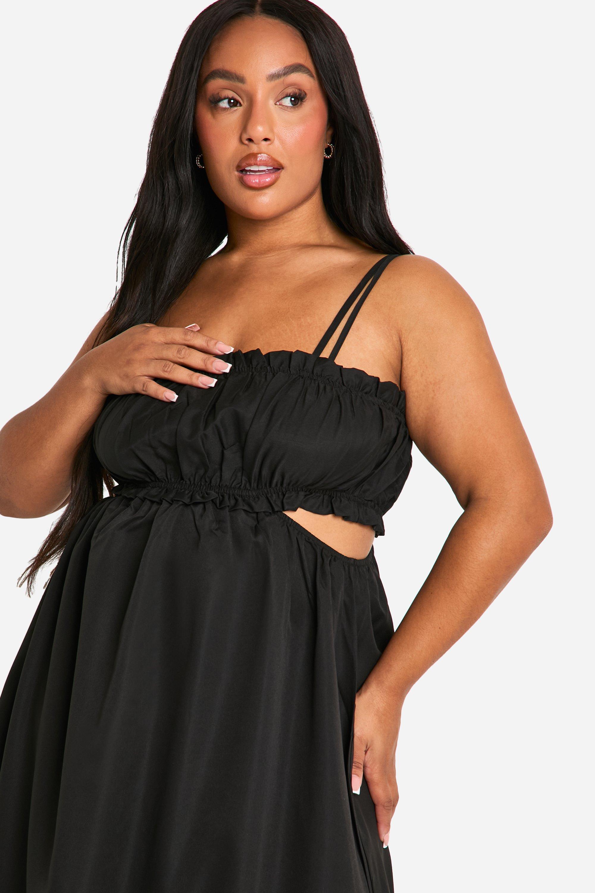 Grande taille Robe longue a bretelles