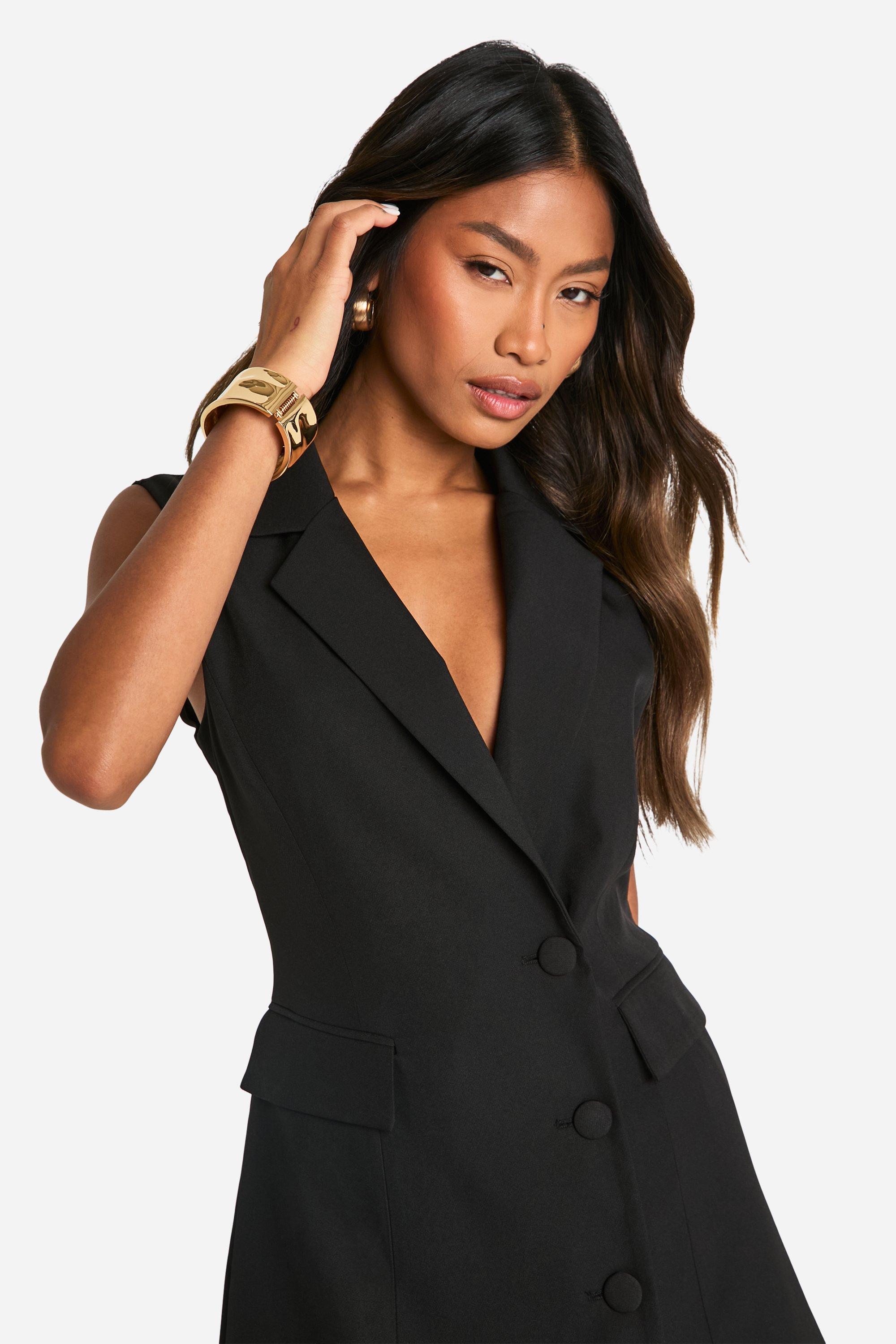 Tailored Sleeveless Blazer Romper | boohoo USA Tailored Sleeveless Blazer Romper | boohoo USA