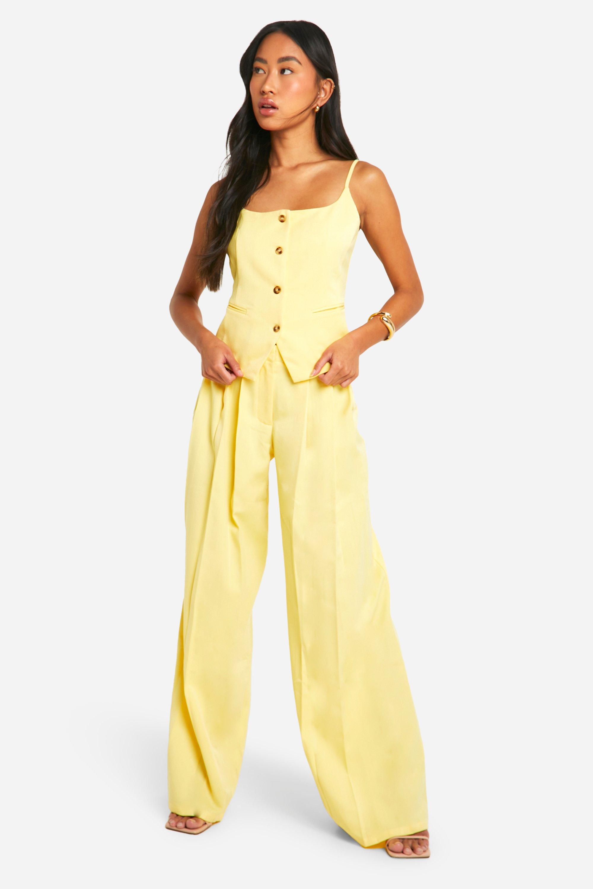 Boohoo yellow trousers store