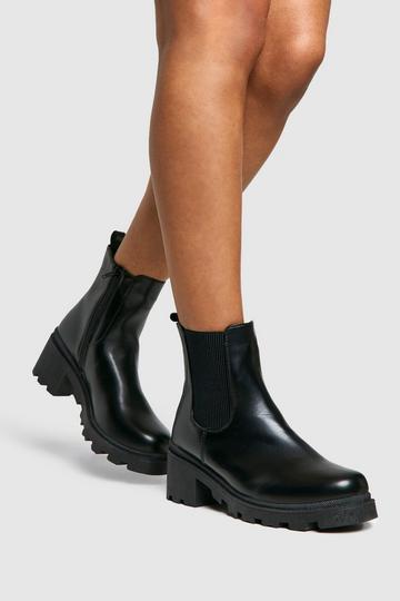 Brede Lage Chelsea Boots black