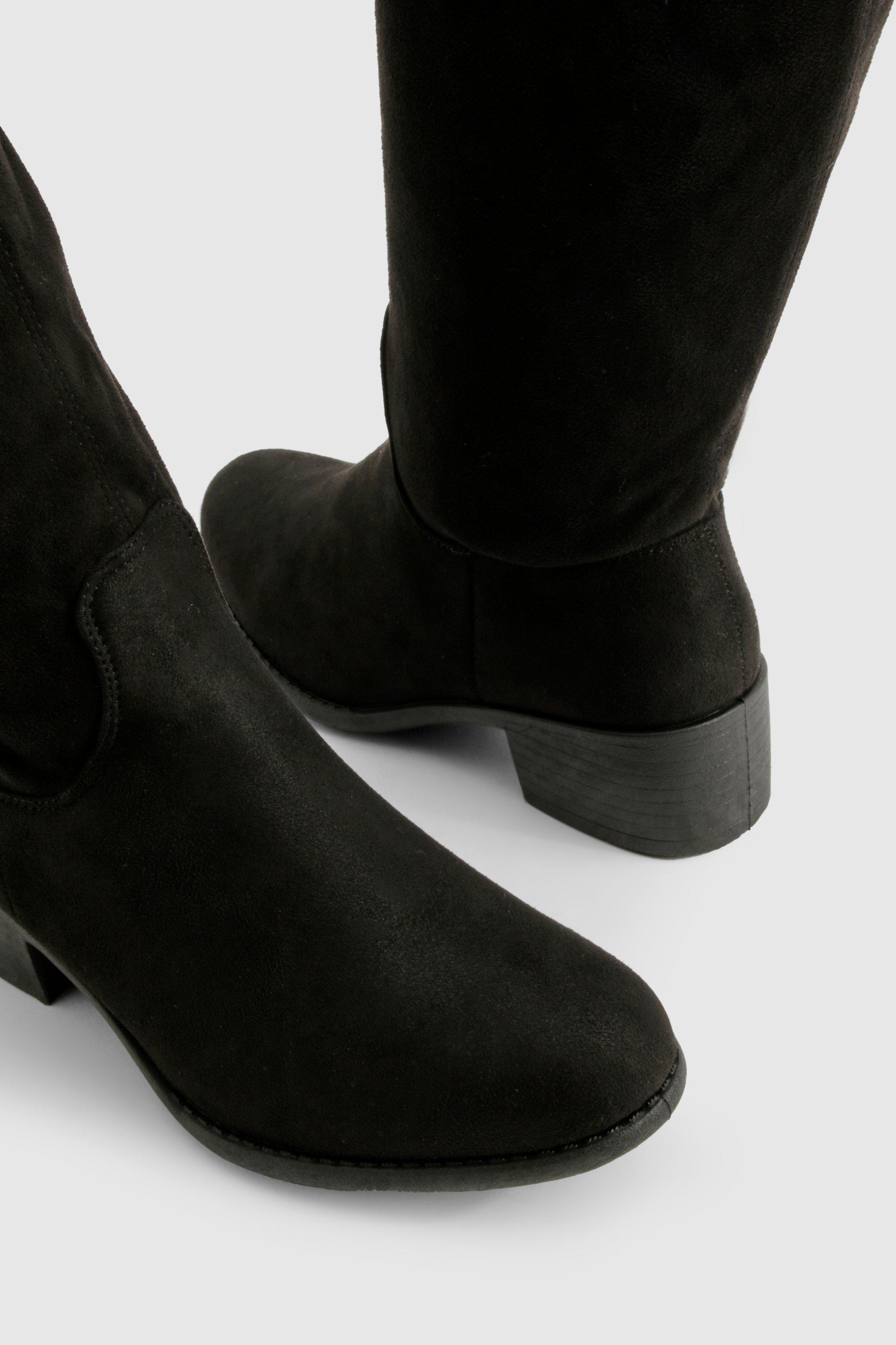 Wide width long boots top