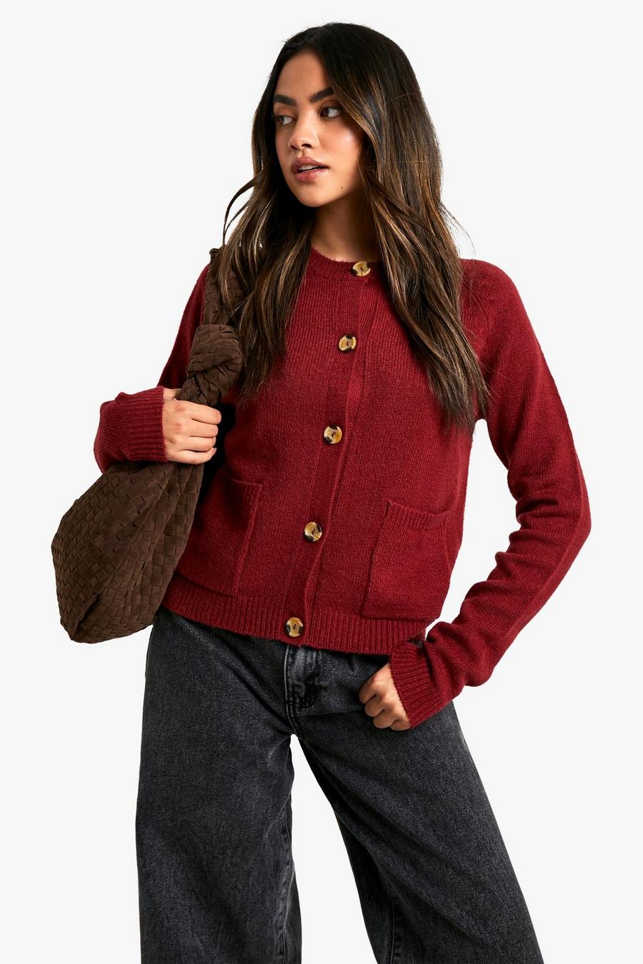 Soft Knit Boxy Cardigan With Pockets | boohoo USA Soft Knit Boxy Cardigan With Pockets | boohoo USA