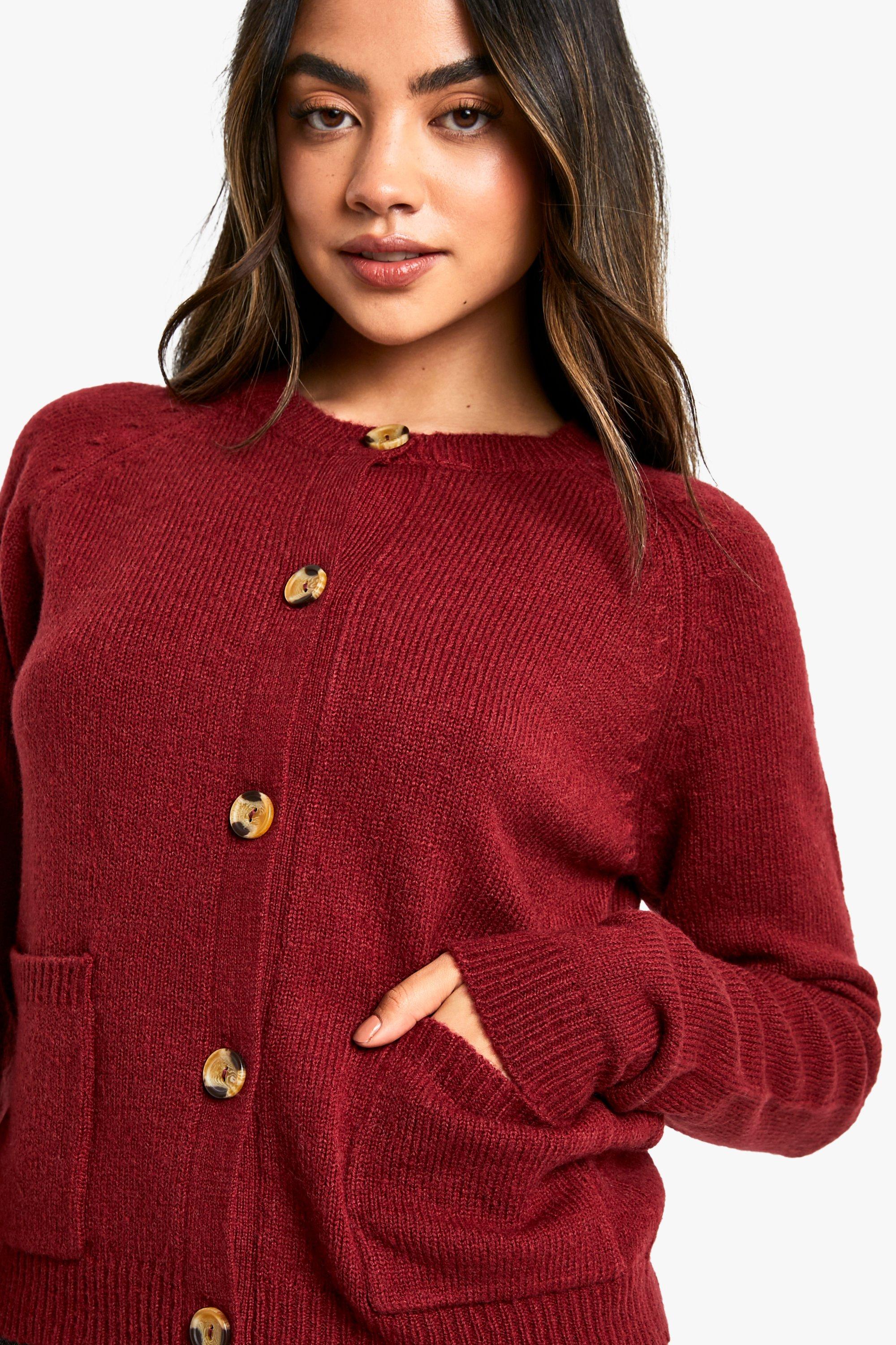 Soft Knit Boxy Cardigan With Pockets | boohoo USA