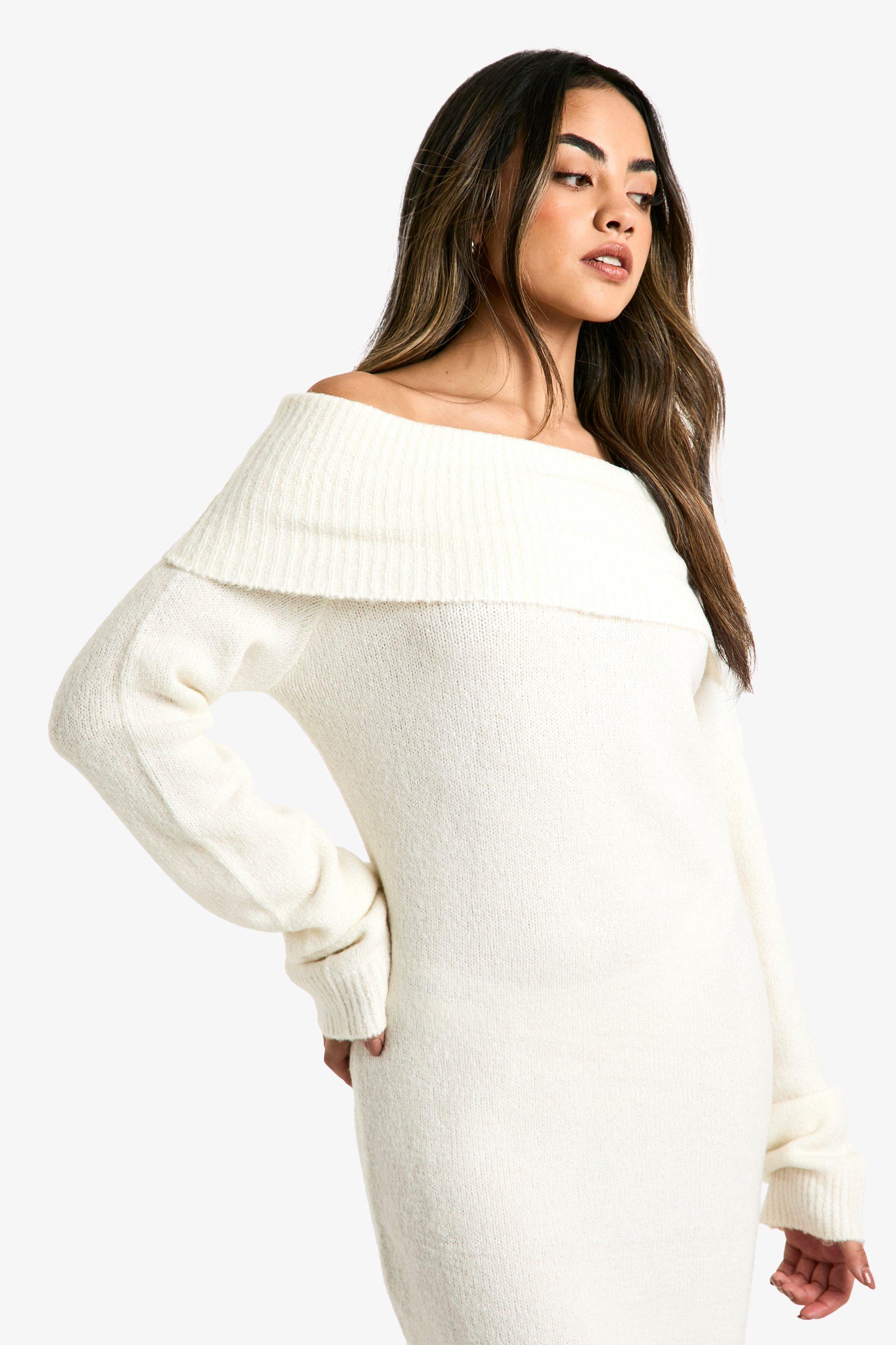 Robe pull cotelee a col bateau boohoo FR