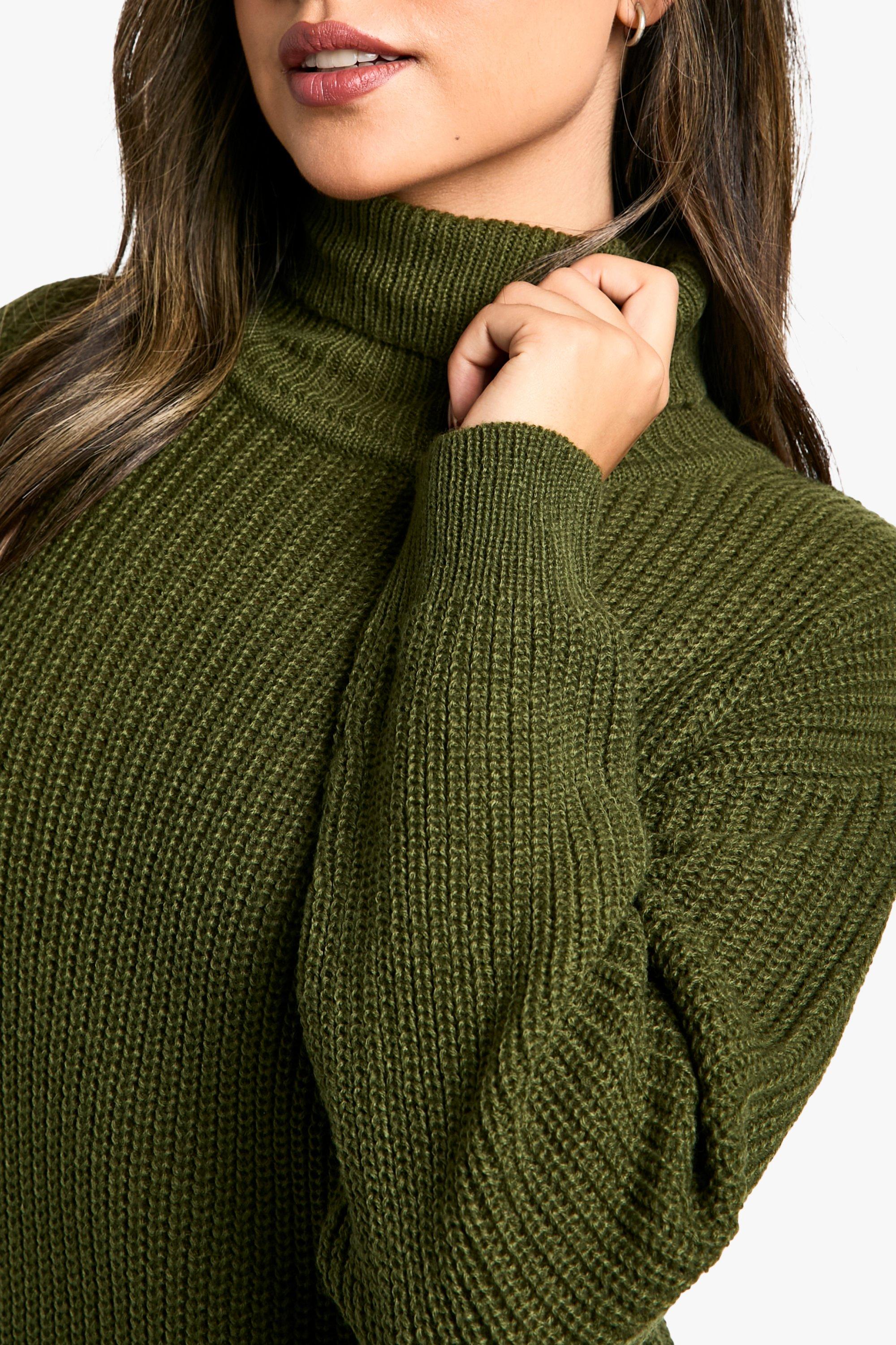 Boohoo roll neck jumper dress on sale