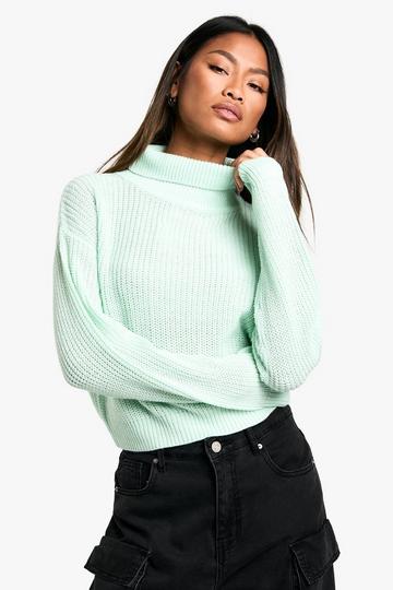 Basic Crop Top Met Col mint