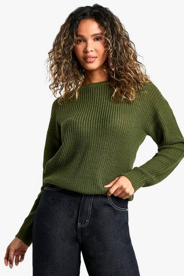 Basic Crew Neck Jumper forest