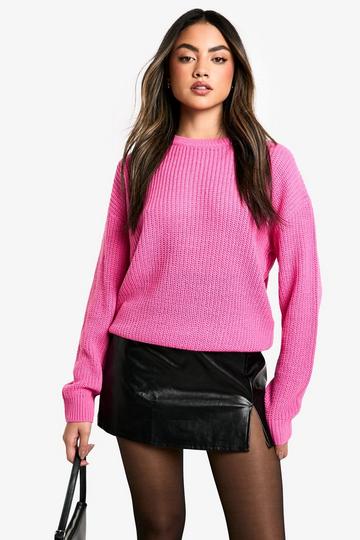 Basic Crew Neck Jumper pink