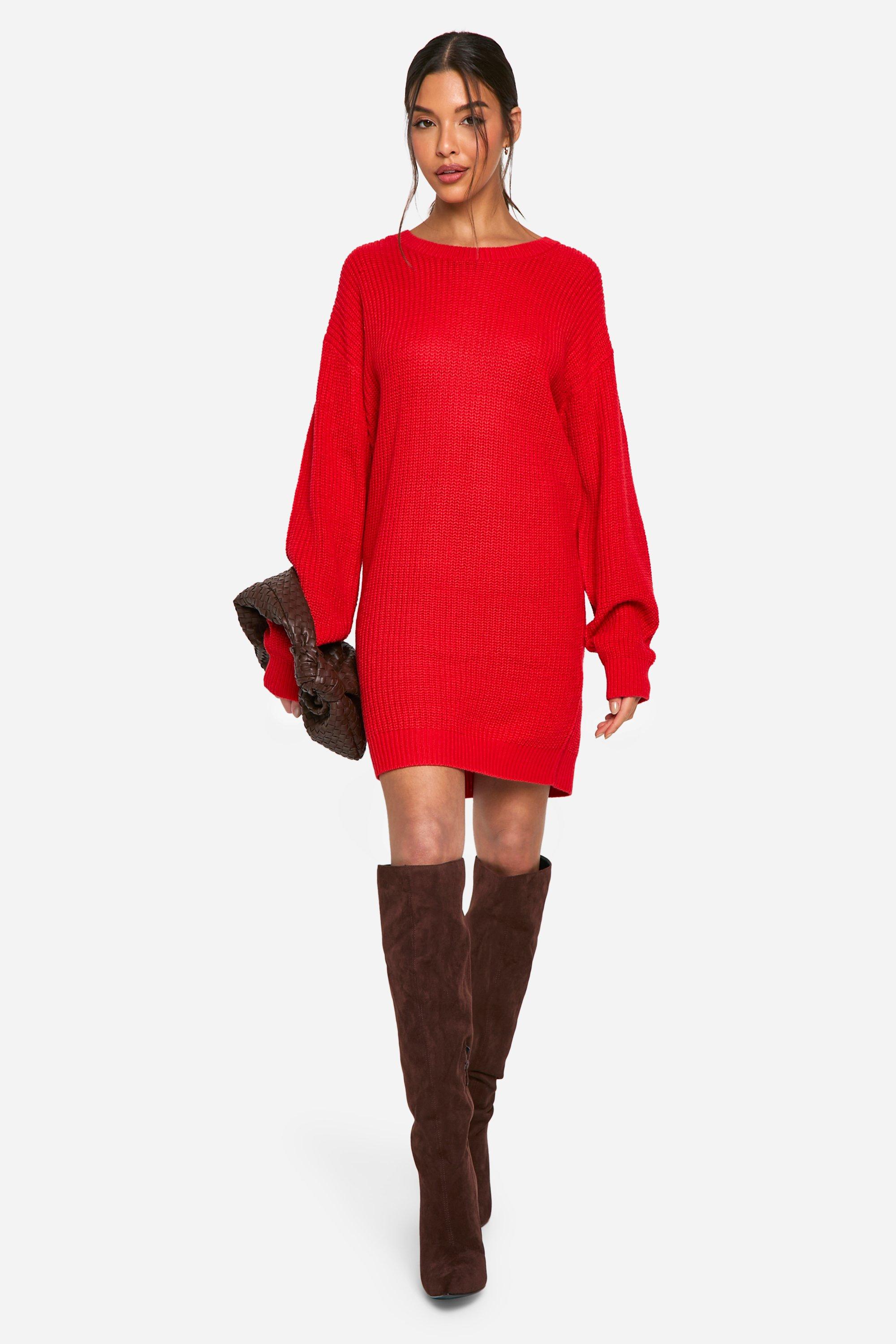 Crew neck jumper dress hotsell