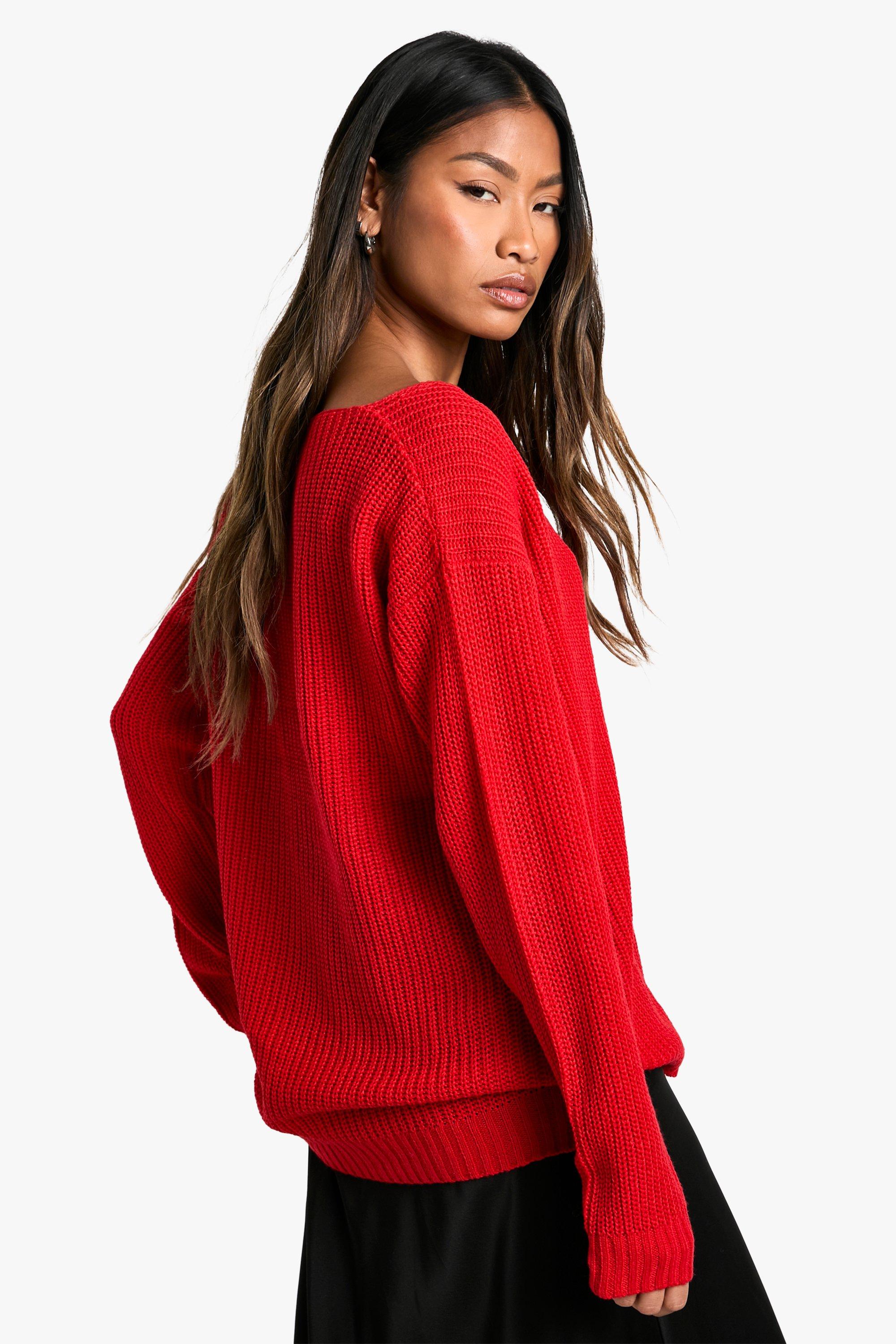 Basic V Neck Jumper boohoo