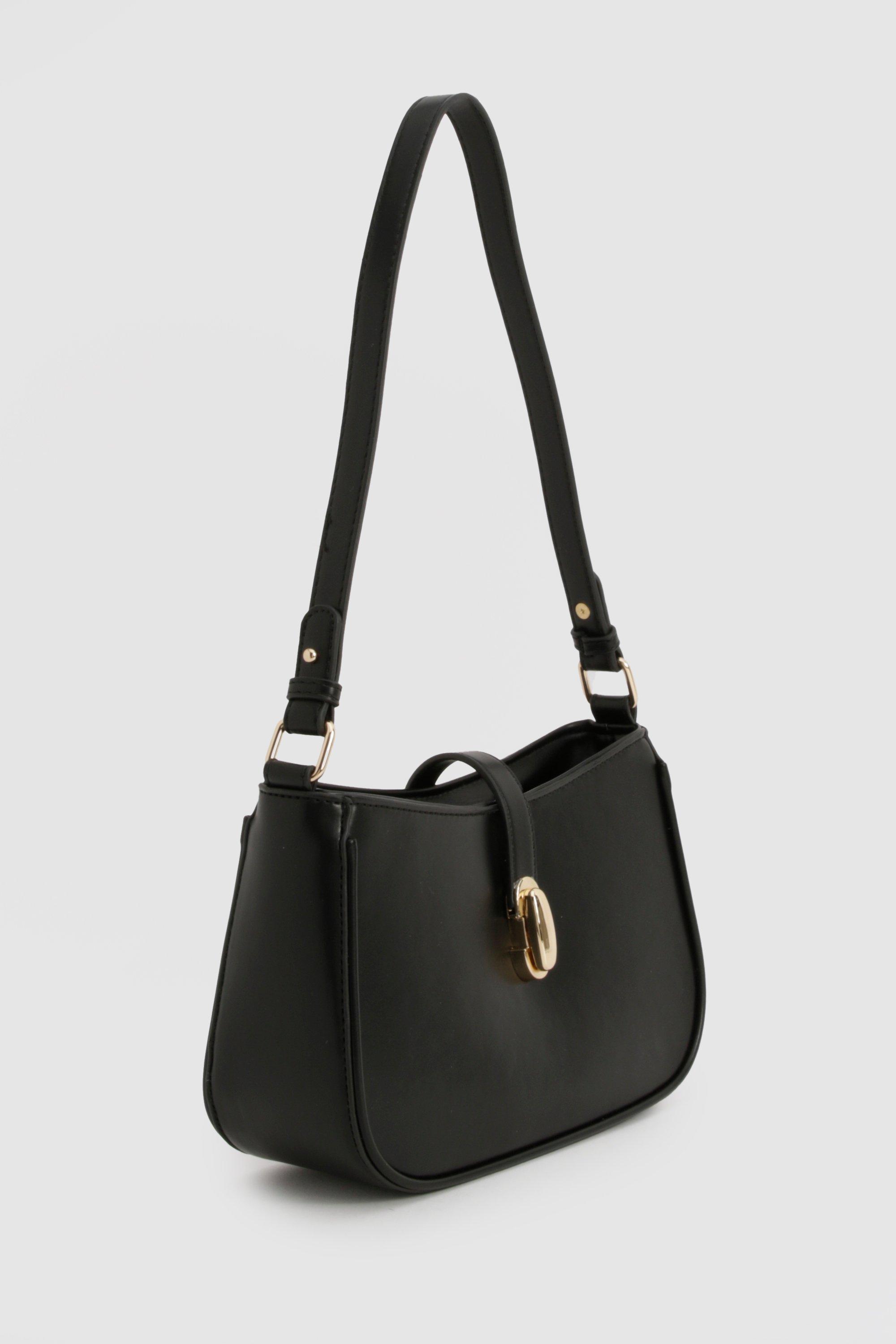 Black structured handbag hotsell