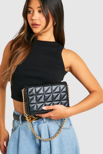 Black Quilted Chain Bag