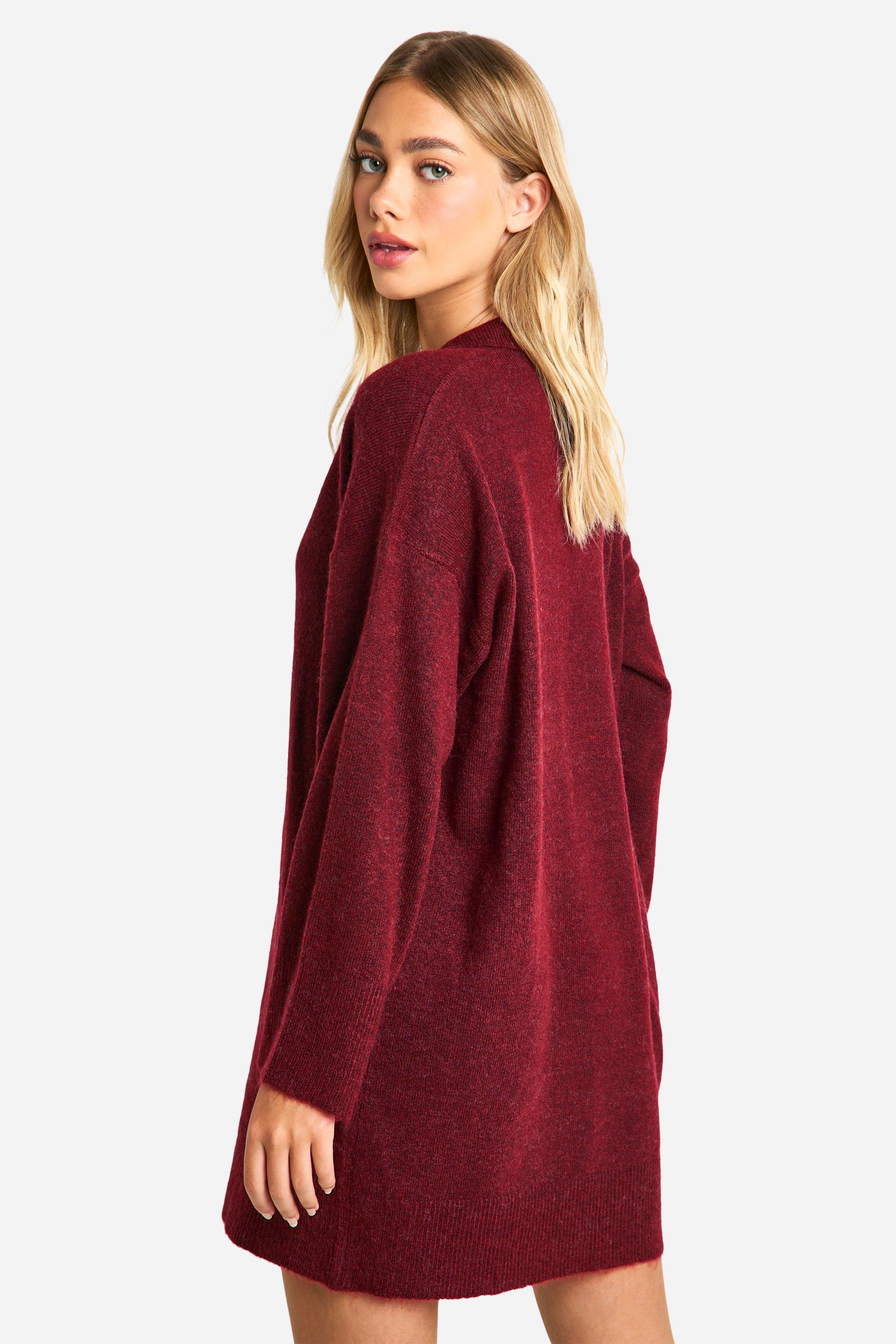 Boohoo Women s Soft Knit Fine Gauge Polo Collar Jumper Dress