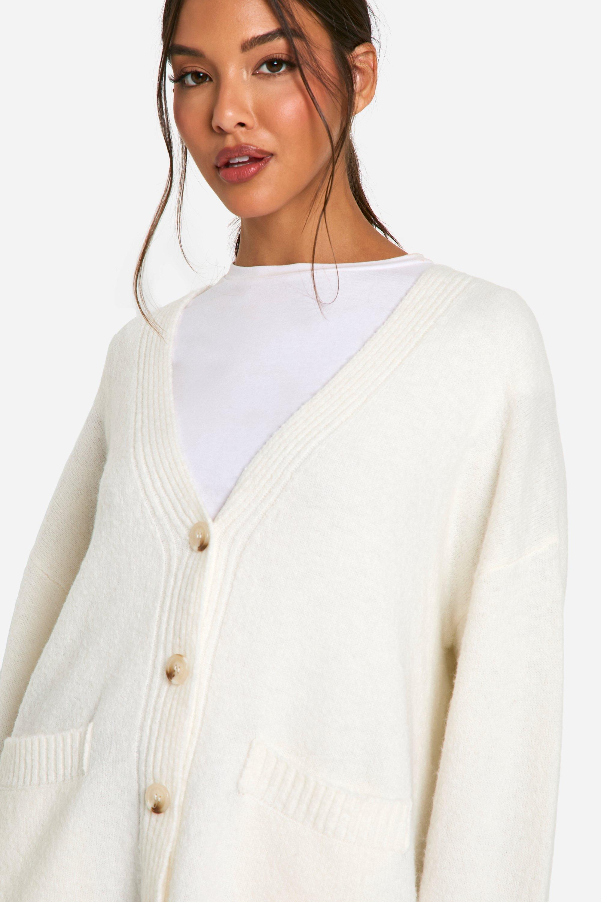 Cream boyfriend cardigan hot sale