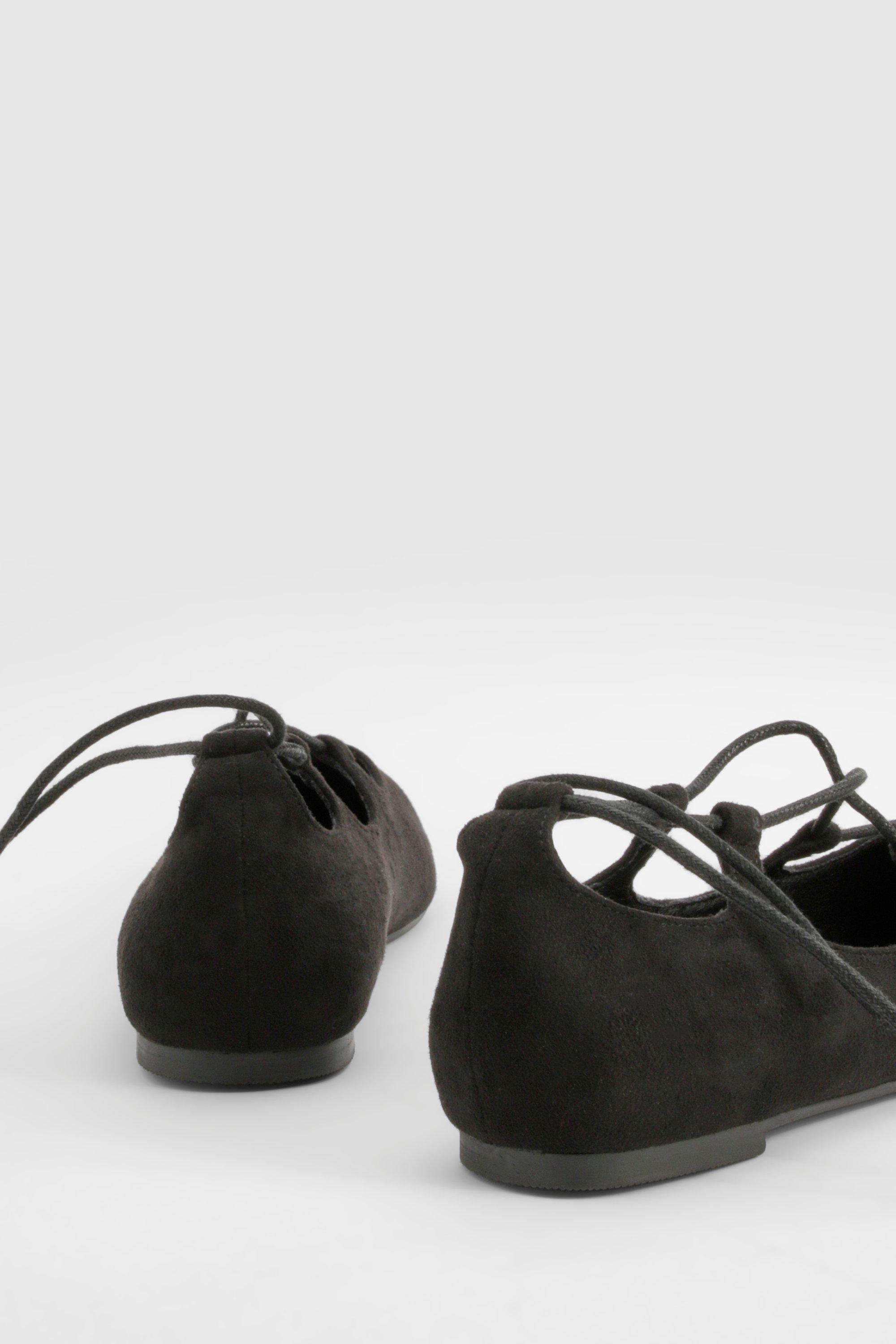 Women's lace up ballet flats sales