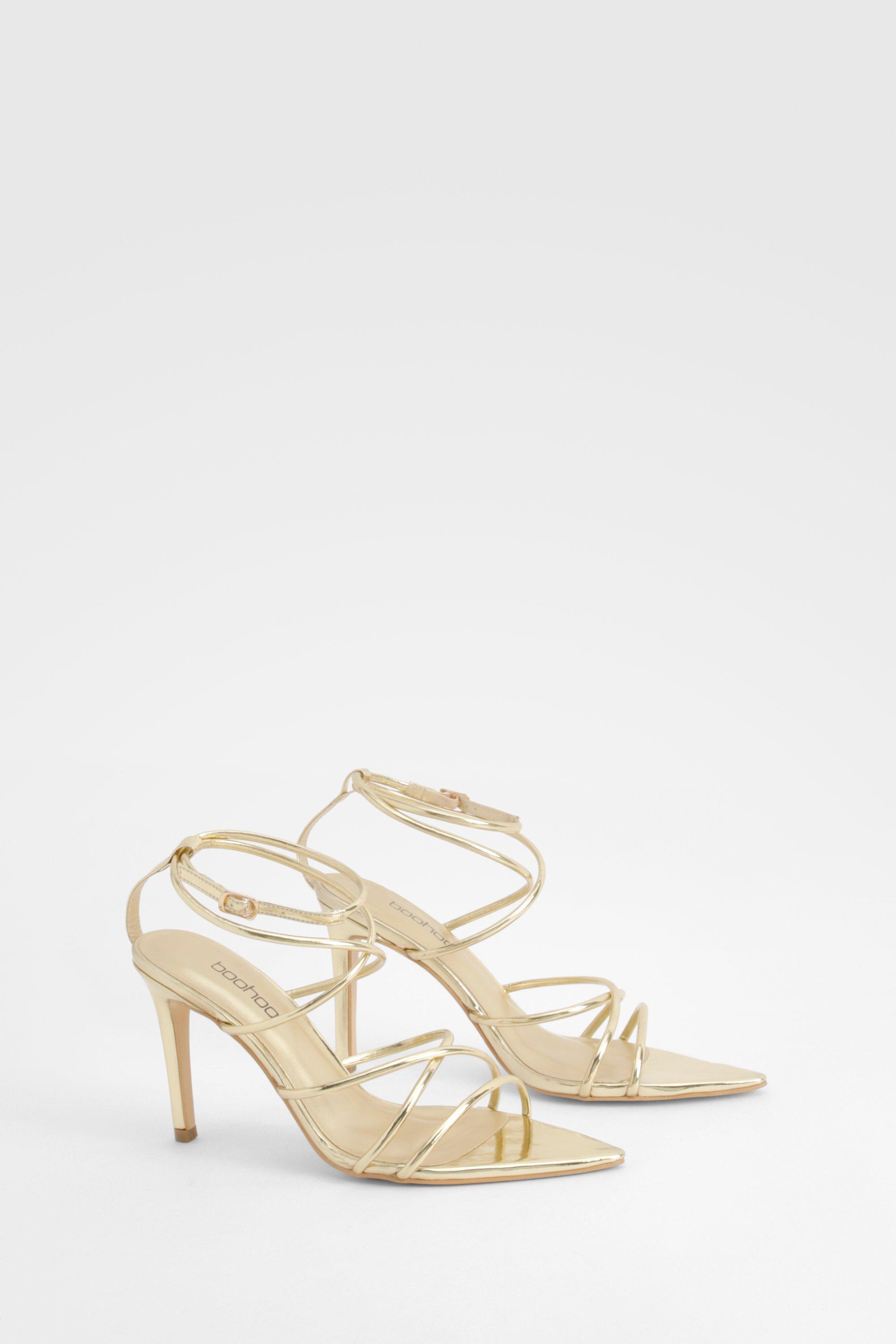 Gold heels boohoo best sale