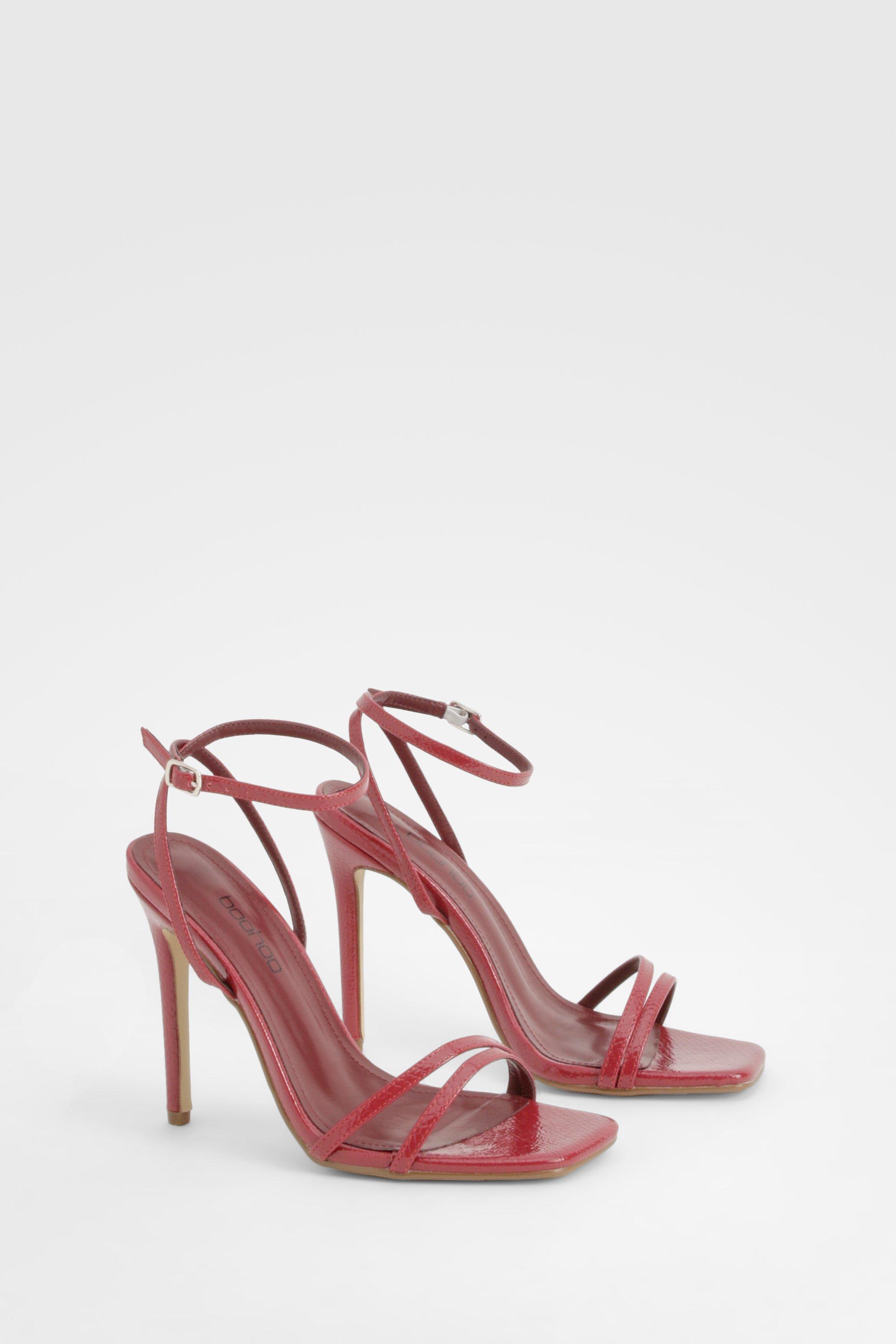 Snakeskin barely there heels hot sale