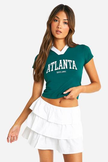 Atlanta V Neck Tee green