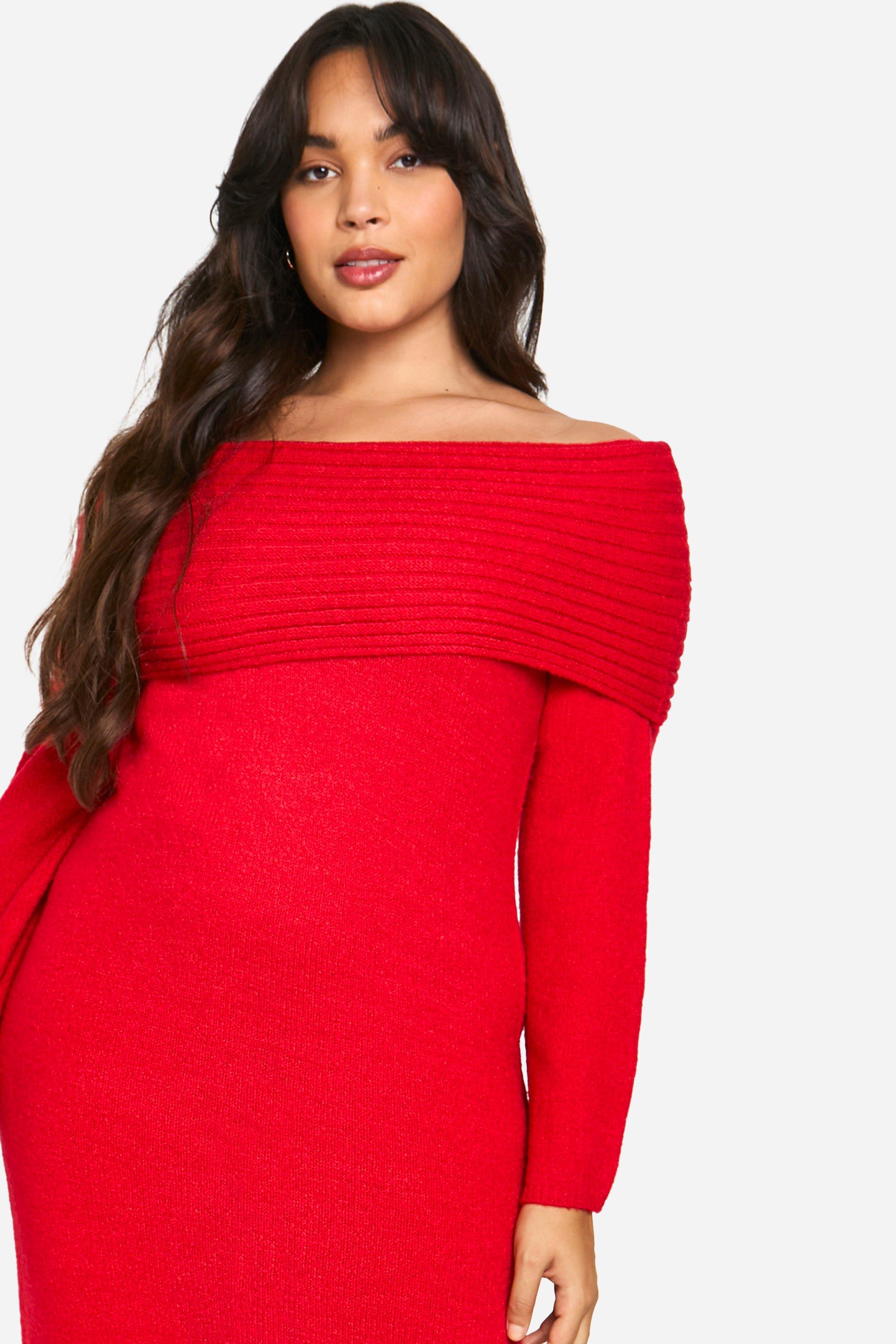 Plus size off the shoulder jumper dress on sale