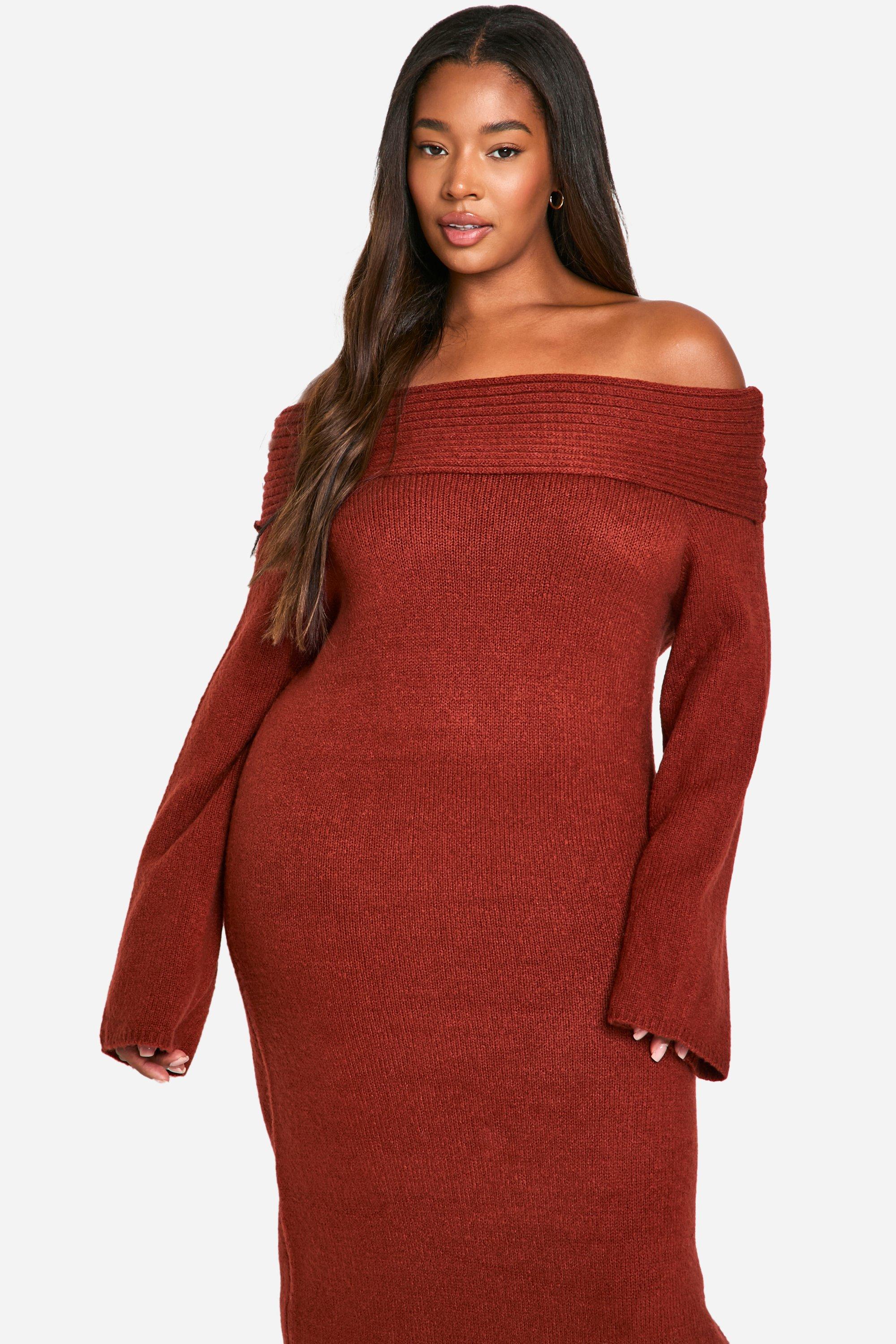 Plus size bardot jumper sale