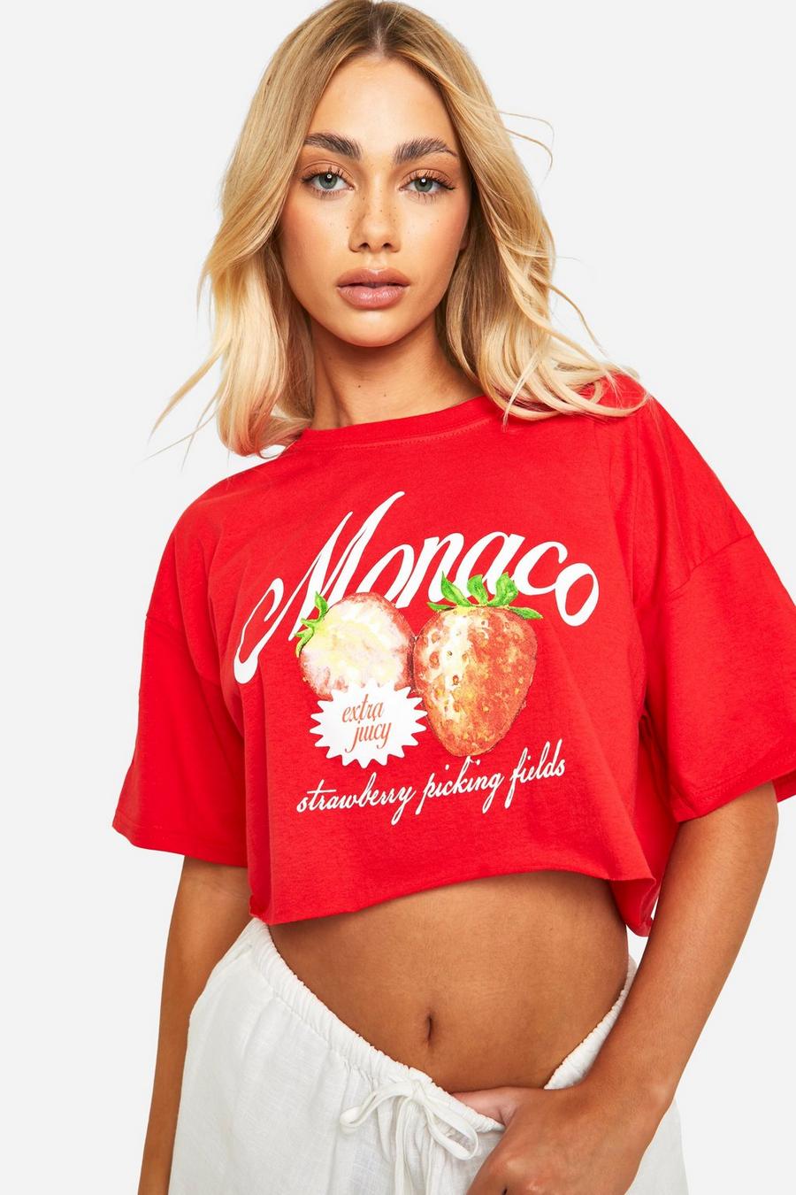 T-Shirt mit Strawberry Monaco Print, Red image number 1