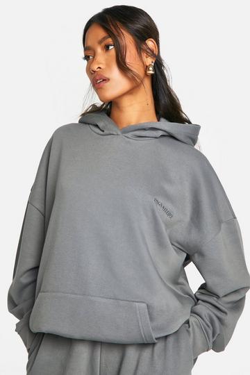 Dsgn Studio Embroidered Oversized Hoodie charcoal