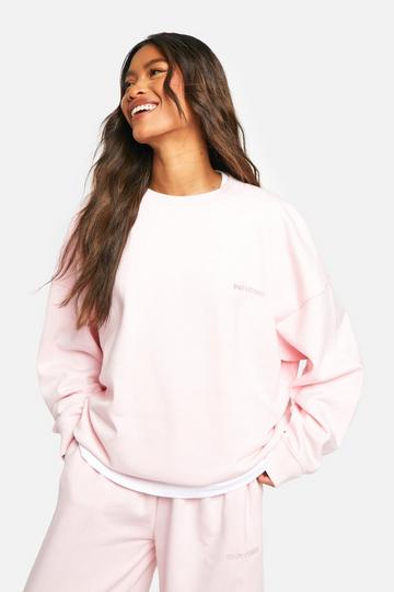 Dsgn Studio Embroidered Oversized Sweatshirt light pink