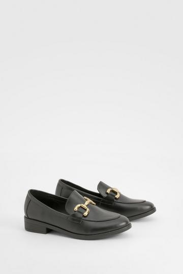 T Bar Loafers black