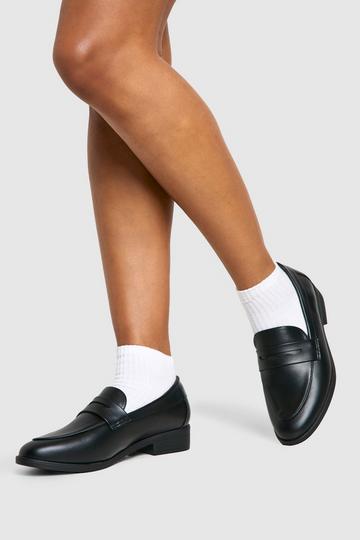 Wide Width Loafers black