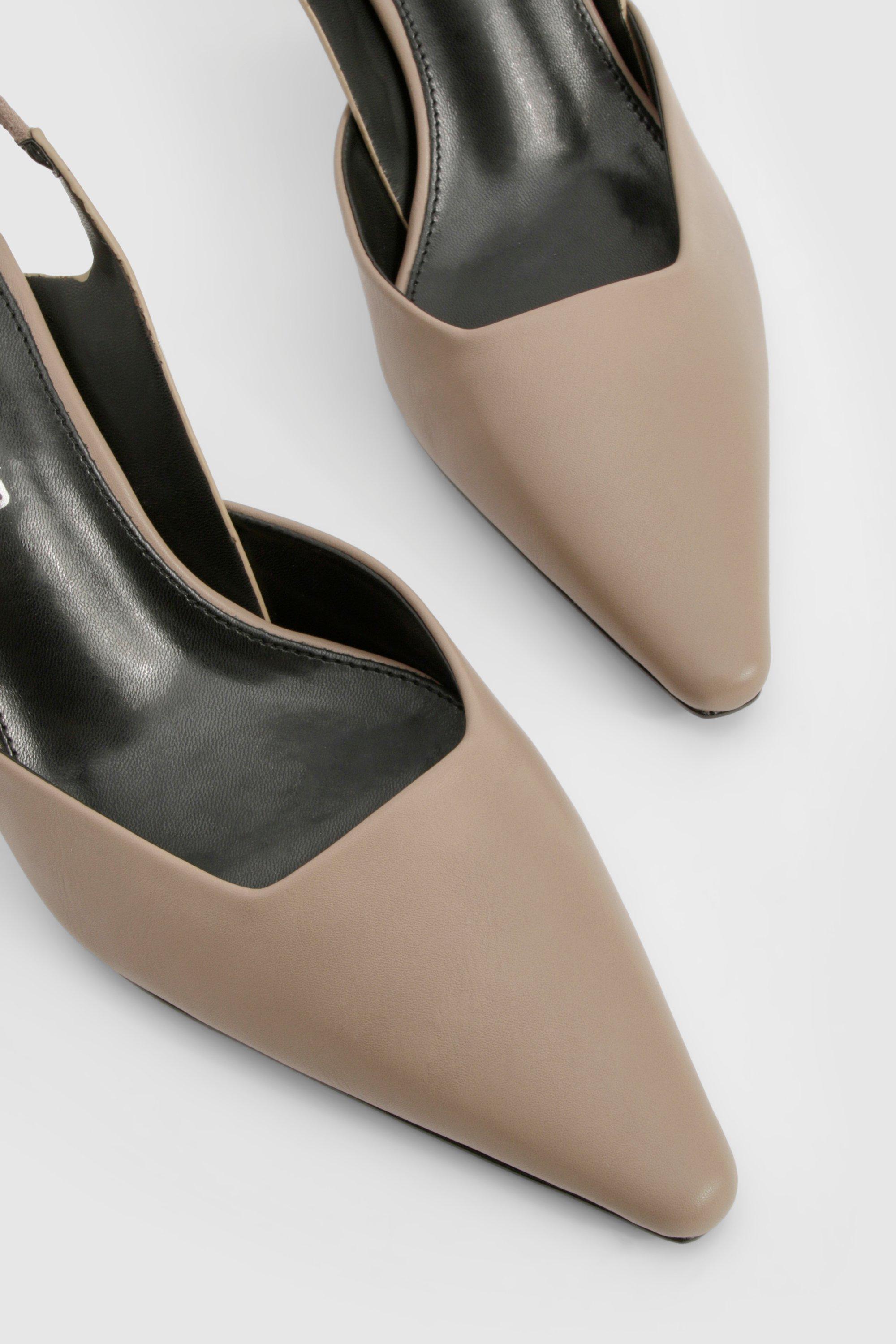 Taupe slingback shoes clearance
